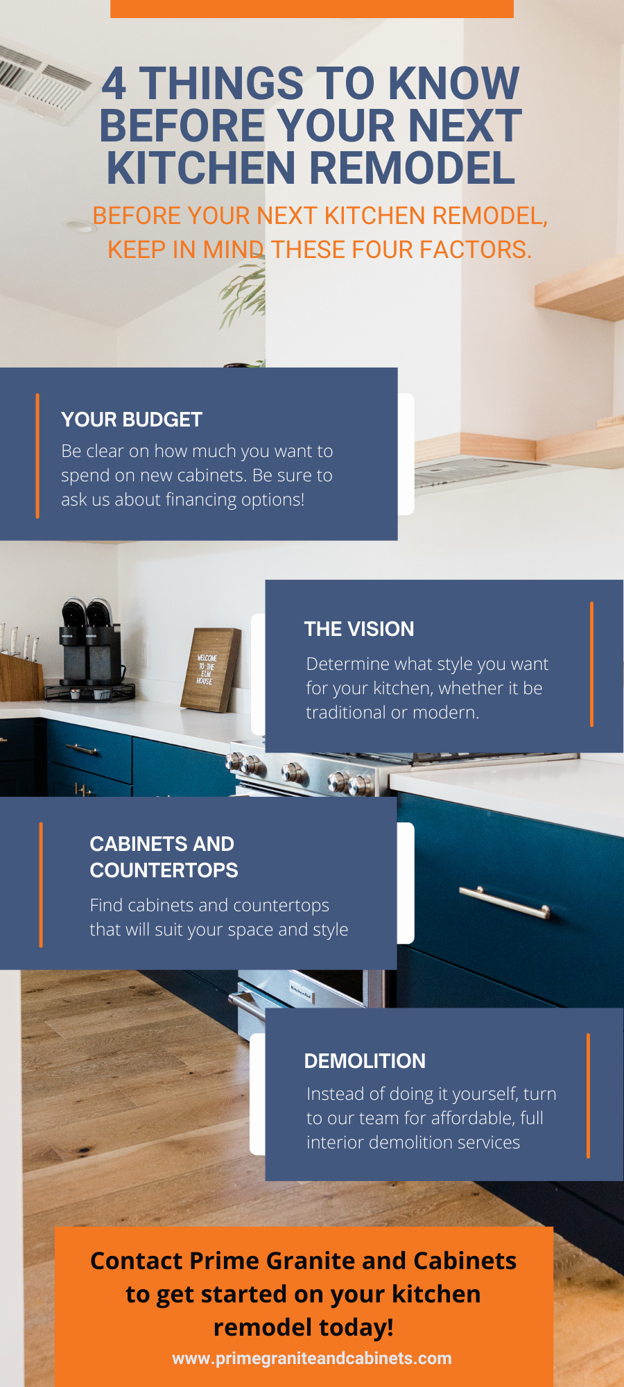 4 things to know before your next kitchen remodel infographic