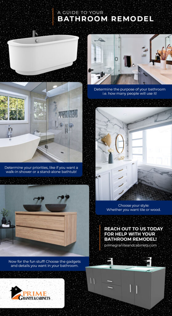 A Guide To Your Bathroom Remodel - Prime Granite and Cabinets